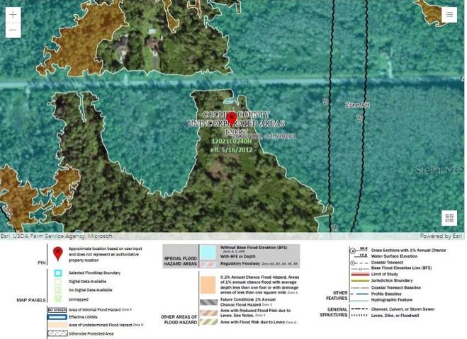 Flood MapRED DOT is house West to the lot 41st Ave NE, Naples, FL 34120