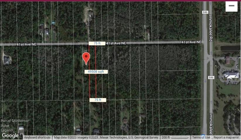 RED DOT is house West to the lot 41st Ave NE, Naples, FL 34120