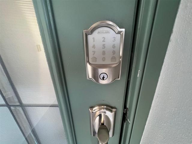 smart lock on front door
