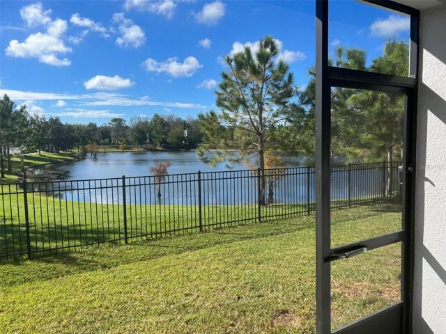 view of pond