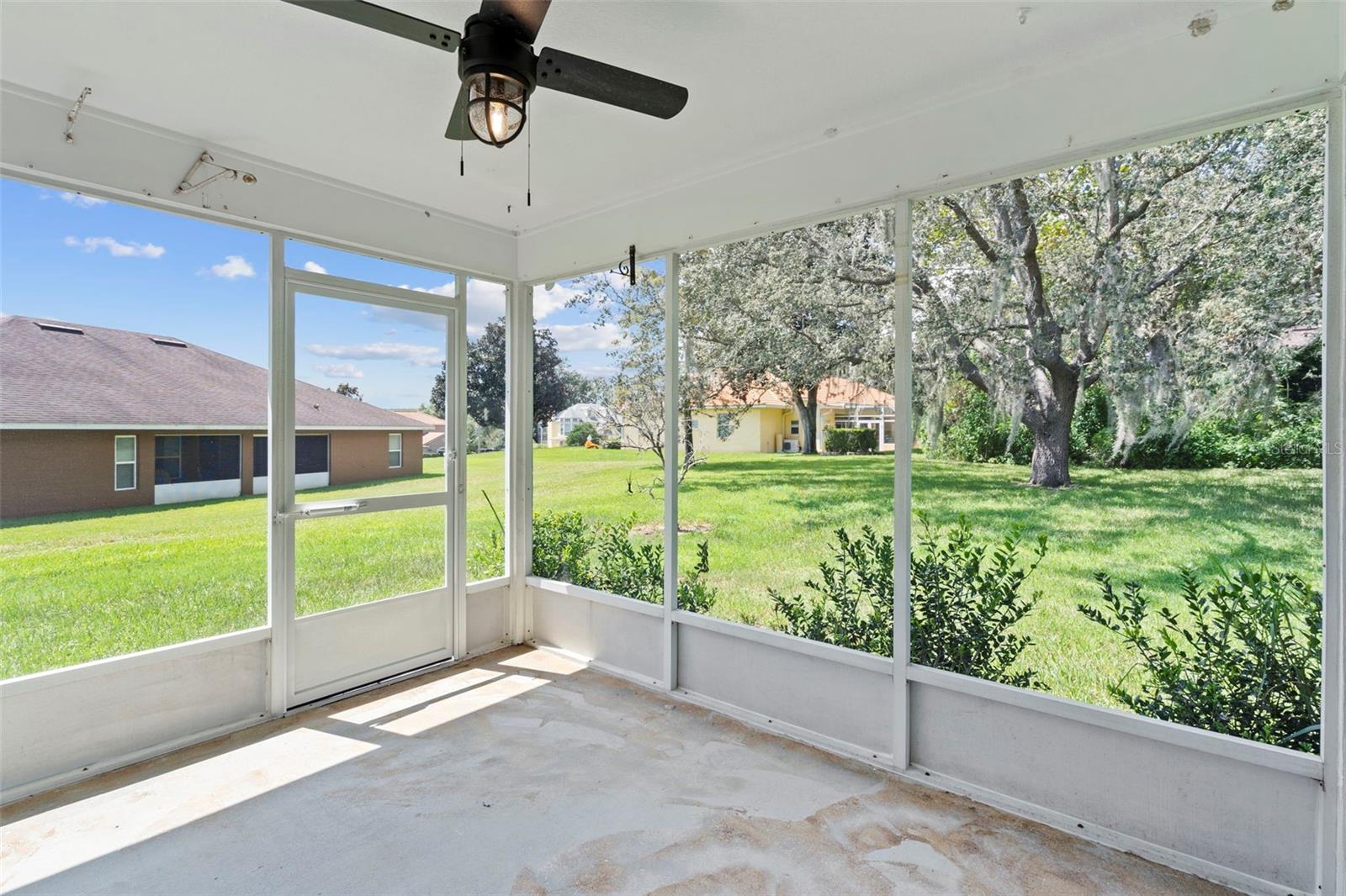 Screened patio