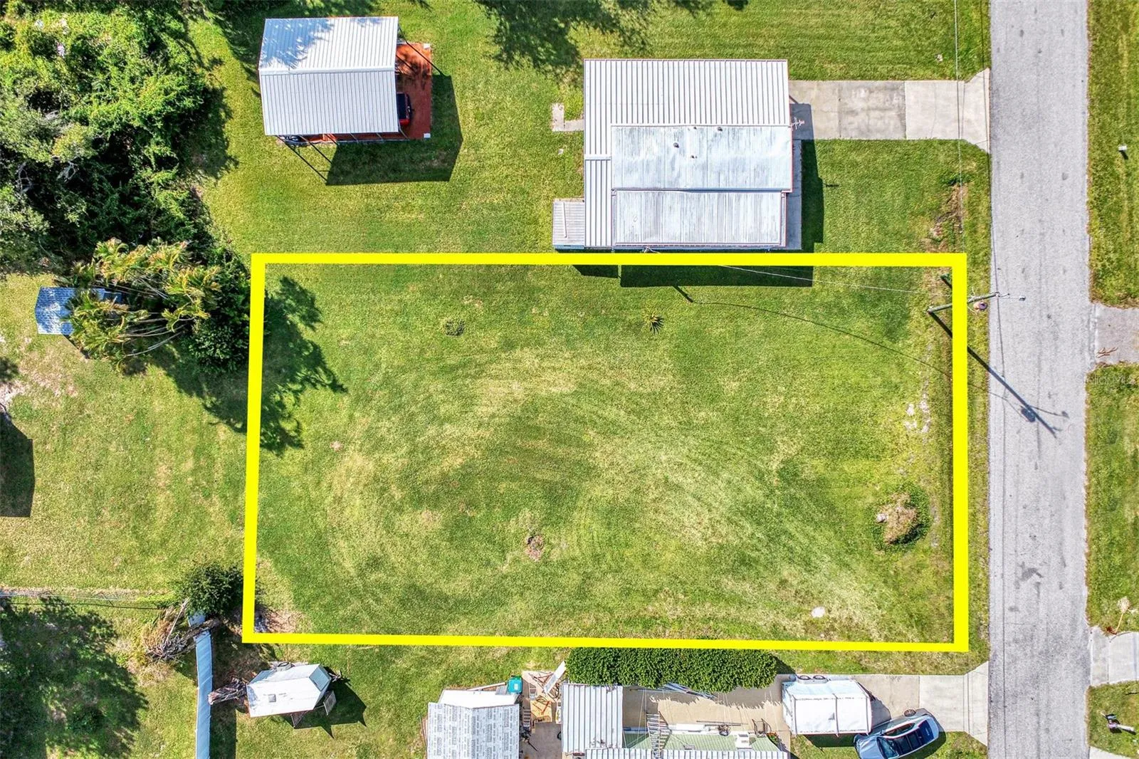 OVERHEAD VIEW OF THE 8400 SF LOT LOCATED AT 8225 ROBERT ST.  ZONED MHC.  CLEARED AND READY TO DECIDE WHAT YOU WANT TO PLACE ON THIS LOT.