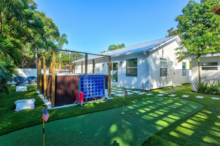 Low maintenance backyard installed with Artificial Turf