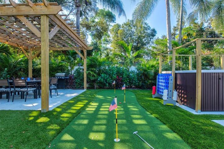 Backyard putting green