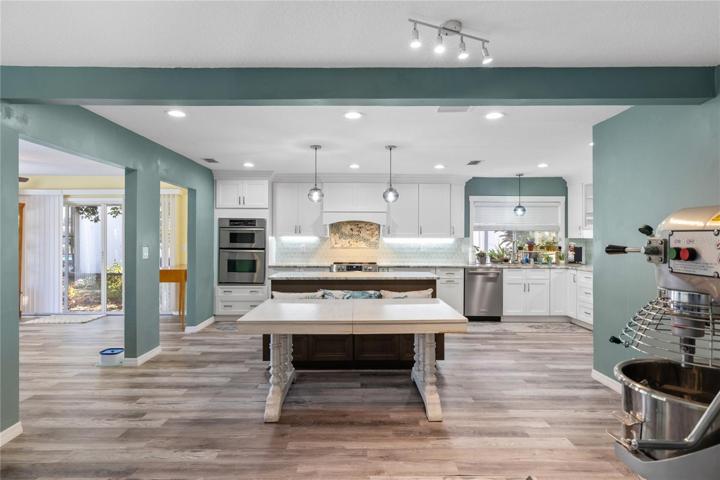 Expansive gourmet kitchen
