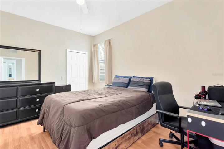 Bedroom #1 on First Floor with walk in closet and extra storage