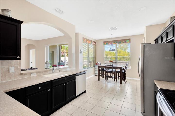 Eat in kitchen overlooking backyard