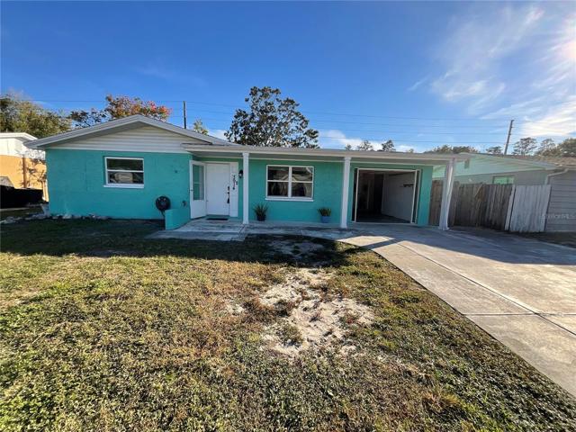 Front of the House with Garage Open