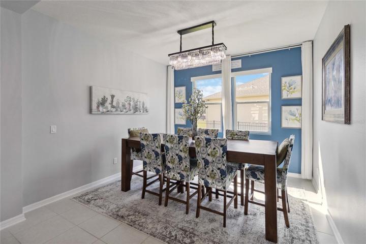 Dinning area with large windows