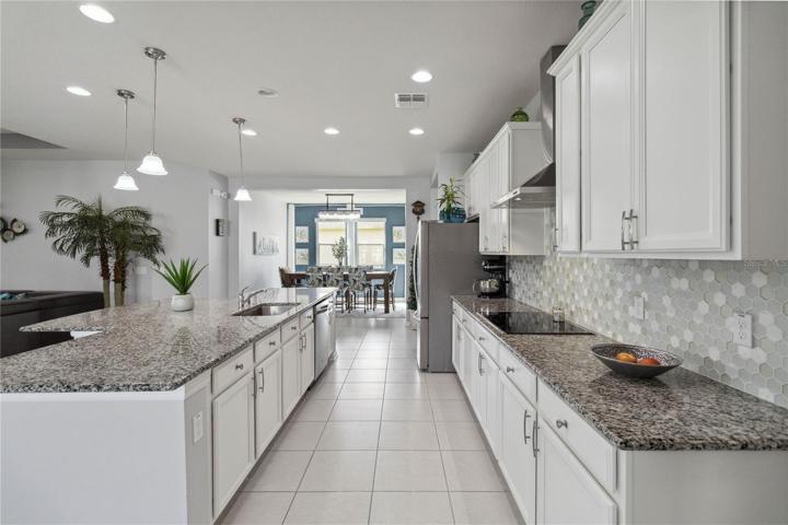 42' wood cabinets and glass backsplash