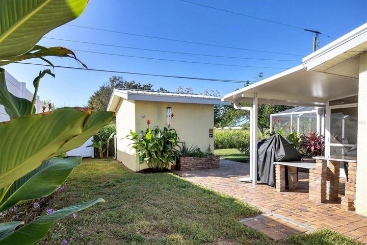 Grill area side yard & shed