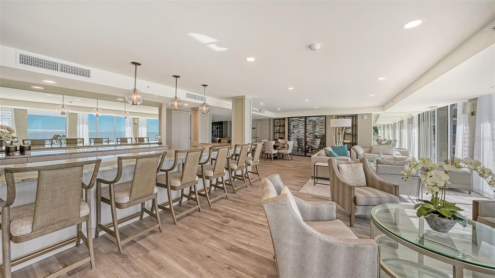 Gulf Front Community Room over looking the Pool