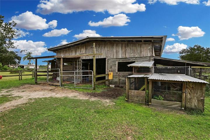 Chicken Coop built into one of the barns