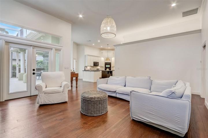 Family room off of the kitchen