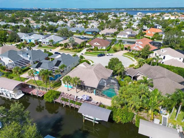 Rear with boat dock and lift