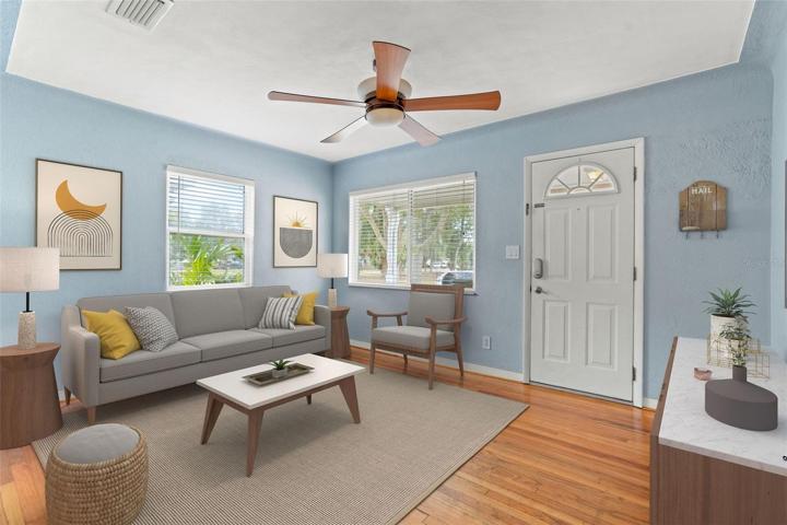 Living Room Staged Virtually