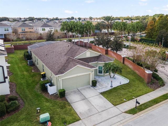 Home is on walled corner lot