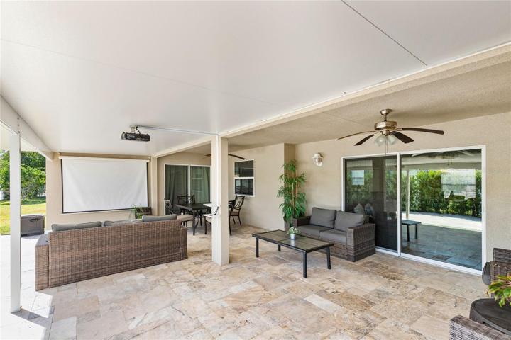 Back Patio with Italian Stone Tile