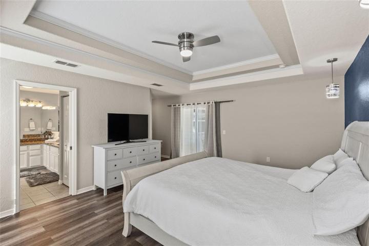 Primary Bedroom with Tray Ceiling
