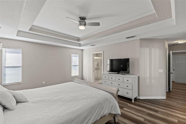 Primary Bedroom with Tray Ceiling