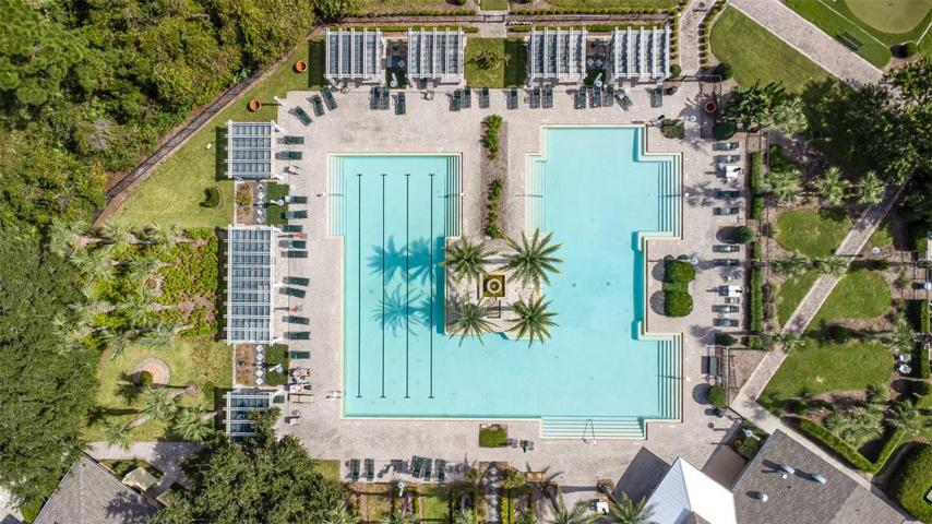 What a pool!  Water aerobics & yoga, or just chilling with friends.