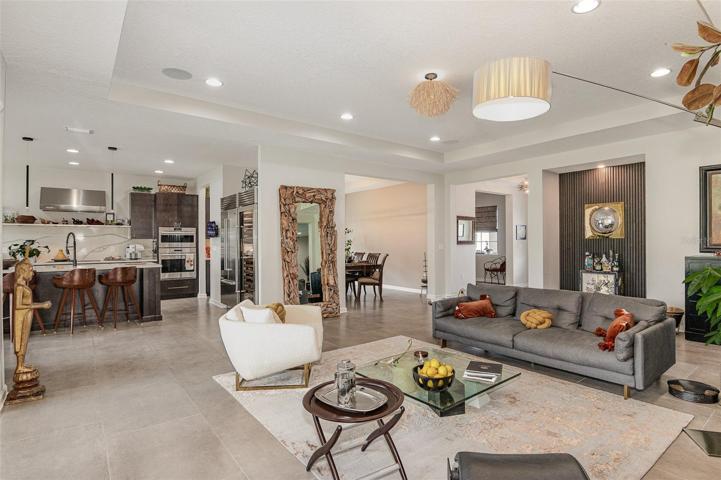 Main living area into kitchen