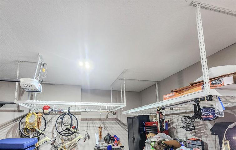 Extra garage storage from ceiling