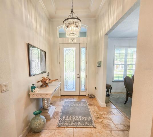 Beautiful Entry area with exquisite chandelier