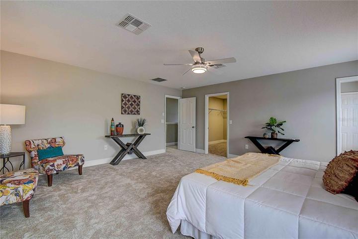 View of master leading to the walk in closet and master en suite.