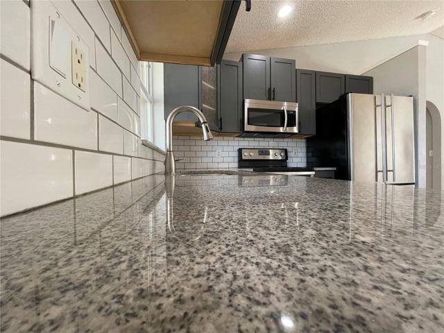Granite and backsplash
