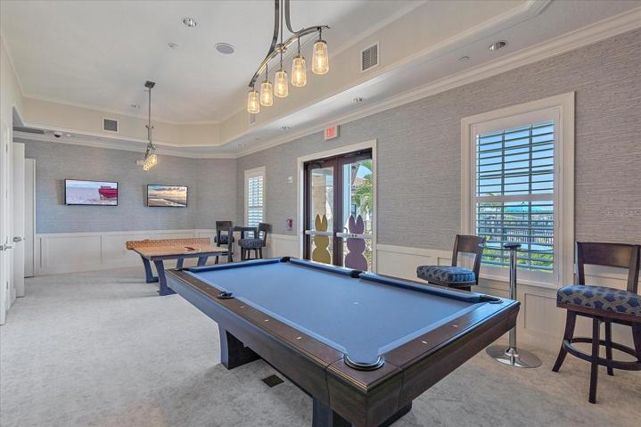 Pool table and ping pong room