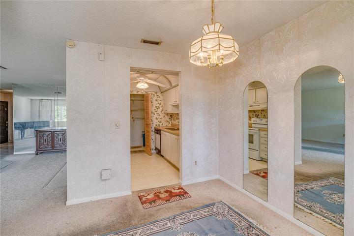 Dining Area off the living area and kitchen