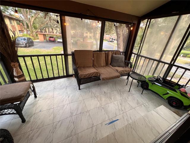 Screened balcony