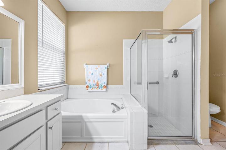 Soaking Tub & Separate Shower