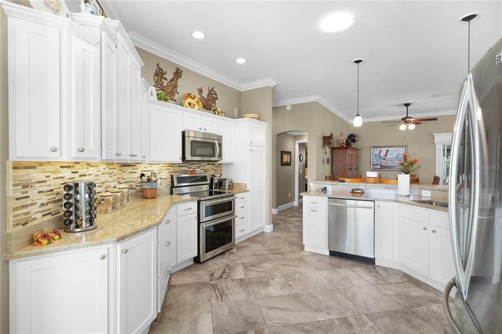Kitchen with double induction oven