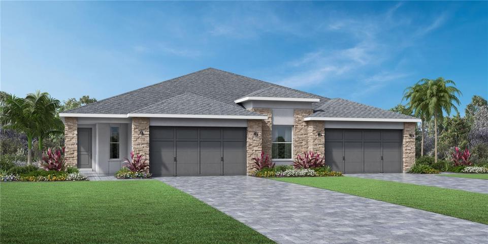 Teak floor plan with the Transitional elevation