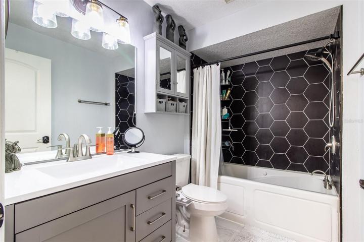 Brand new second bathroom w jacuzzi tub!