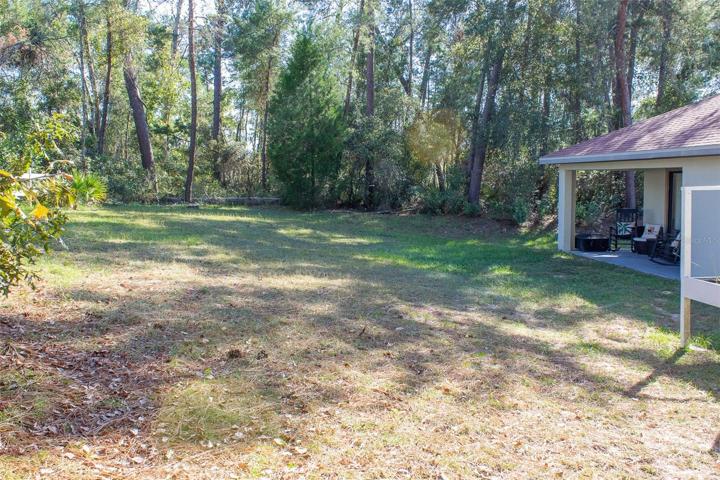 Spacious backyard