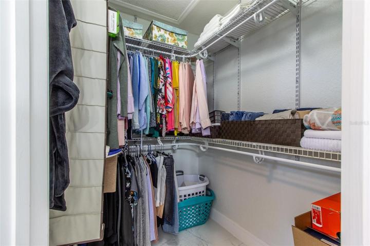 Walk in master closet
