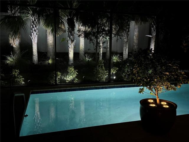 Beautiful outdoor night lighting