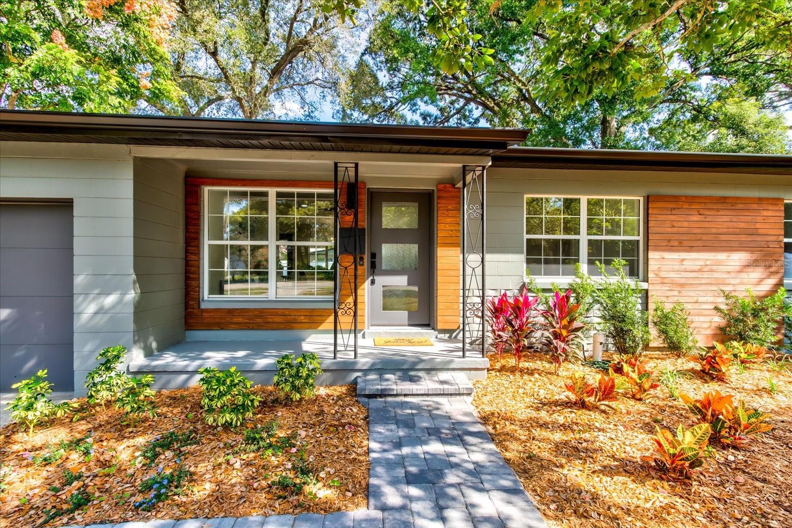 Front of house with MCM features.