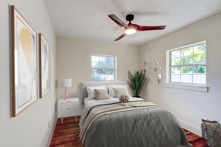 Bedroom 3 with full size closet.