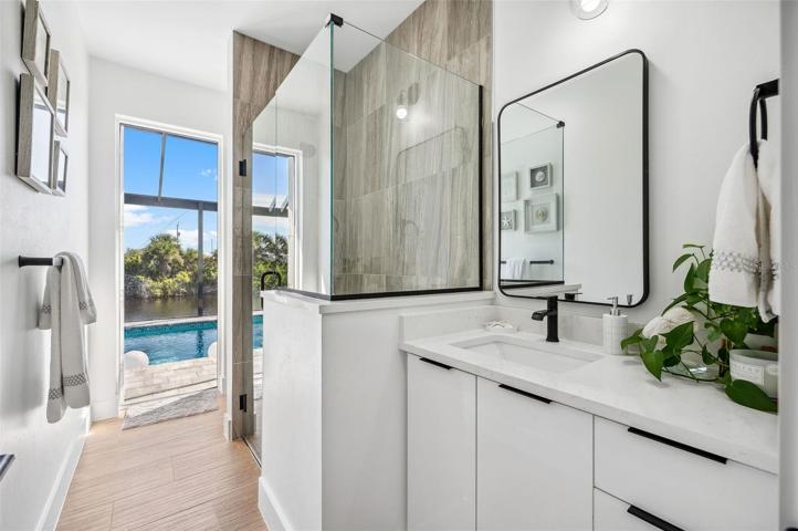 Bathroom with pool access
