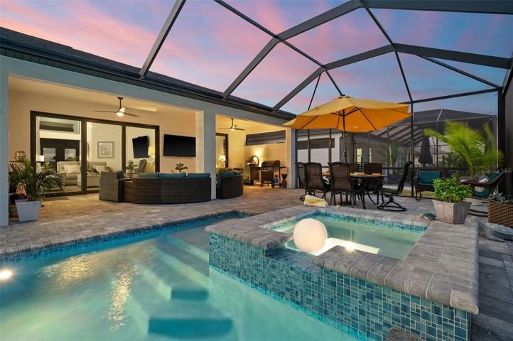 Pool in the evening