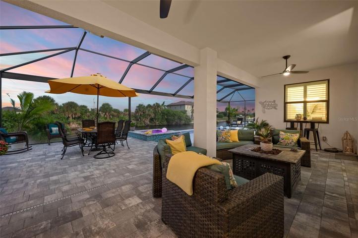 Patio at night