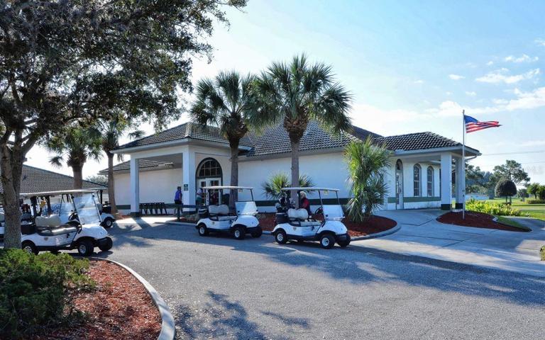 Take your golf cart or walk to the Club house, which is right around the corner