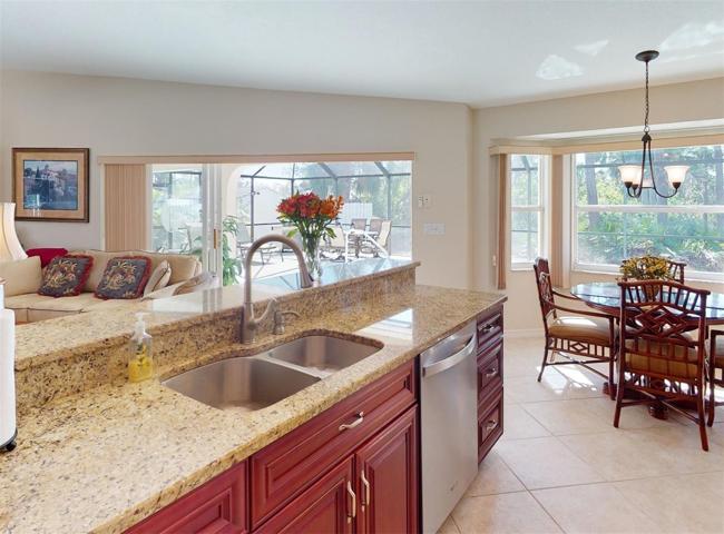 View of kitchen looking at breakfast nook.