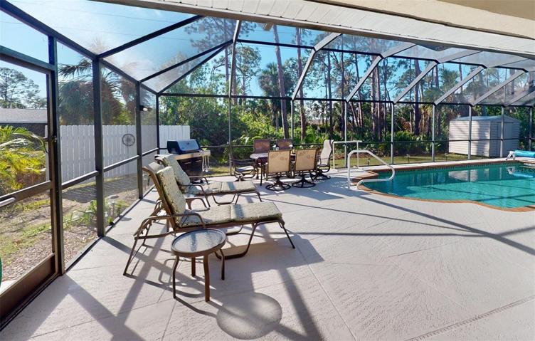 Left side of pool area
