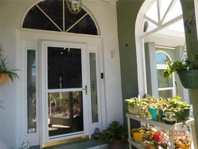 inviting front porch entry