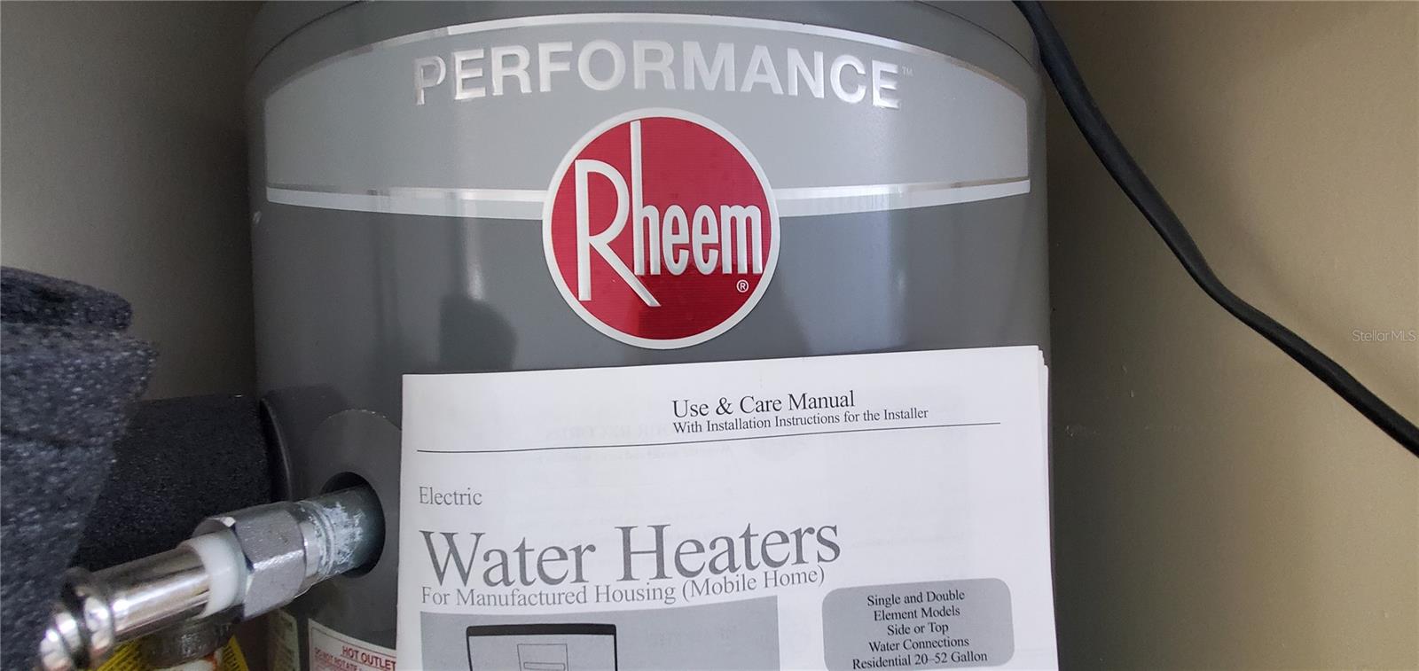 Electric water heater.